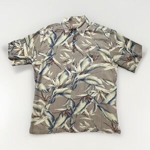 KONA KAI TRADING Men's L HAWAIIAN SHIRT Silk Blend‎  Aloha Large Cruise Vacation